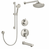 Hansgrohe Vernis Thermostatic Shower Kit with Non-Diverter Tub Spout – Round Design