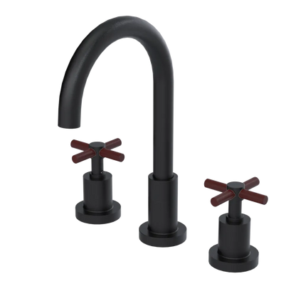 Rubinet Widespread Kitchen Set with LaSalle Spout Matt Black