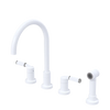 Rubinet Widespread Kitchen Set with Hand Spray White