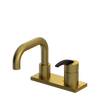 Rubinet 4" Centre Single Control Lav. Set. with Genesis spout (less drain) Antique Brass Matt