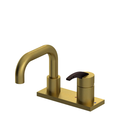 Rubinet 4" Centre Single Control Lav. Set. with Genesis spout (less drain) Antique Brass Matt
