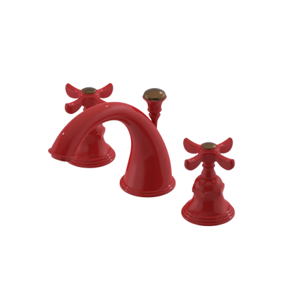 Rubinet Widespread Lav. Set. (less drain) Red