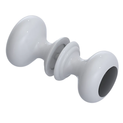 Rubinet Shower Door Knob (set) White