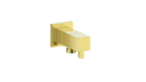 VOGT SQUARE BRASS ELBOW CONNECTOR WITH SHUT-OFF