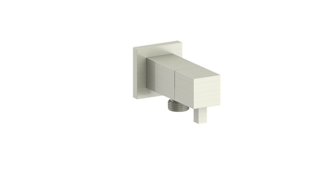 Vogt Square Brass Elbow Connector with Shut-Off CC