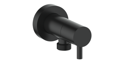 Vogt Round Brass Elbow Connector with Shut-Off CC