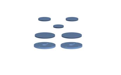 Vogt Mond Colour Accents for 2/3-Way Shower Set with Moon Handles CC