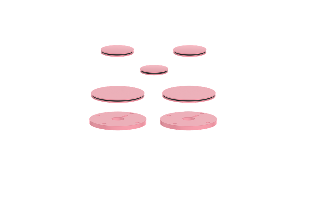 Vogt Mond Colour Accents for 2/3-Way Shower Set with Moon Handles CC