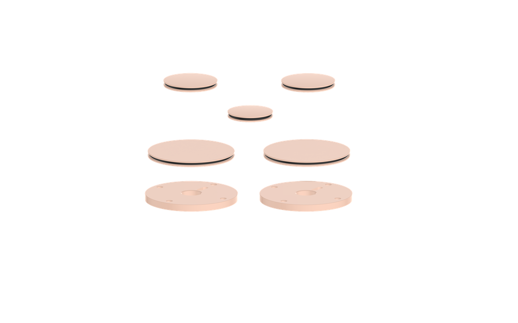 Vogt Mond Colour Accents for 2/3-Way Shower Set with Moon Handles CC