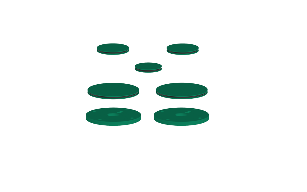 Vogt Mond Colour Accents for 2/3-Way Shower Set with Moon Handles CC