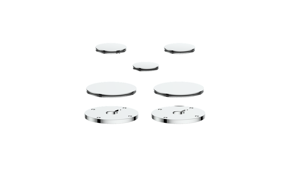 VOGT MOND COLOUR ACCENTS FOR 2/3-WAY SHOWER SET WITH ROUND HANDLES