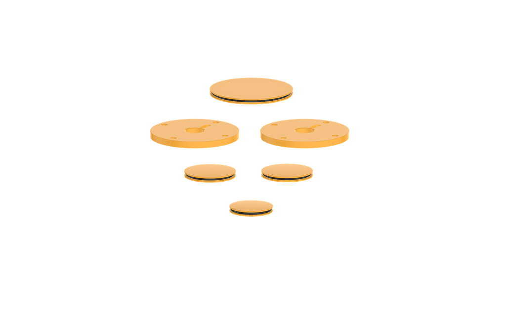 Vogt Mond Colour Accents for 2/3-Way Shower Set with Cross/Crescent Handles CC