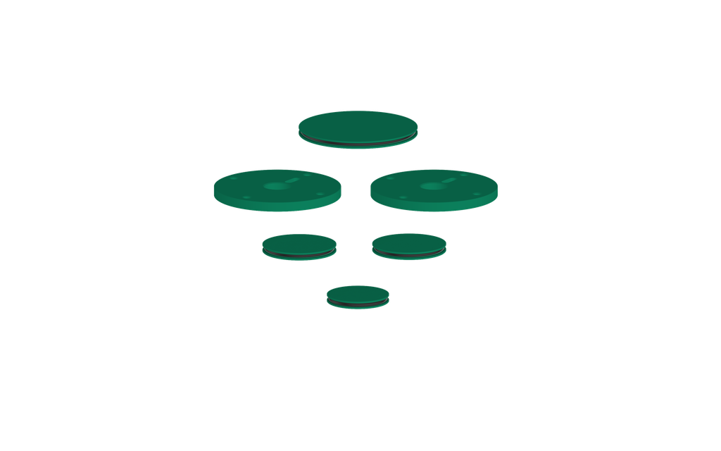 Vogt Mond Colour Accents for 2/3-Way Shower Set with Cross/Crescent Handles CC