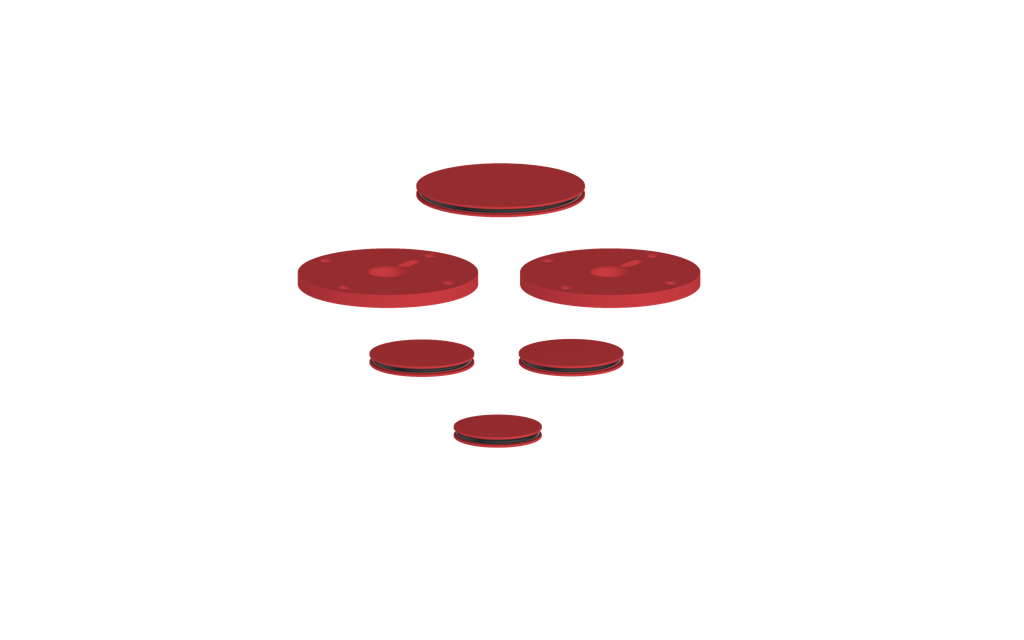 Vogt Mond Colour Accents for 2/3-Way Shower Set with Cross/Crescent Handles CC