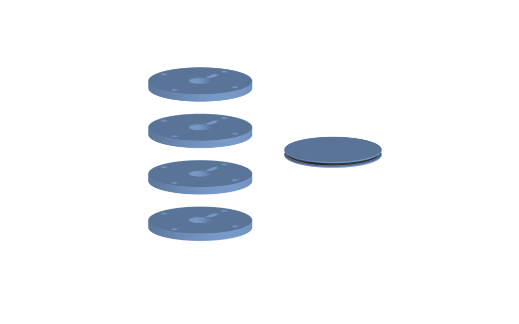 Vogt Mond Colour Accents for High-Flow Valve with 3 Stops and Cross/Crescent Handles CC