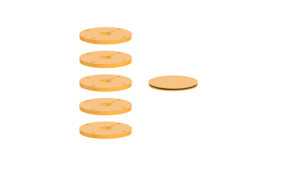 Vogt Mond Colour Accents for High-Flow Valve with 4 Stops and Cross/Crescent Handles CC