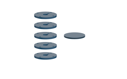 Vogt Mond Colour Accents for High-Flow Valve with 4 Stops and Cross/Crescent Handles CC