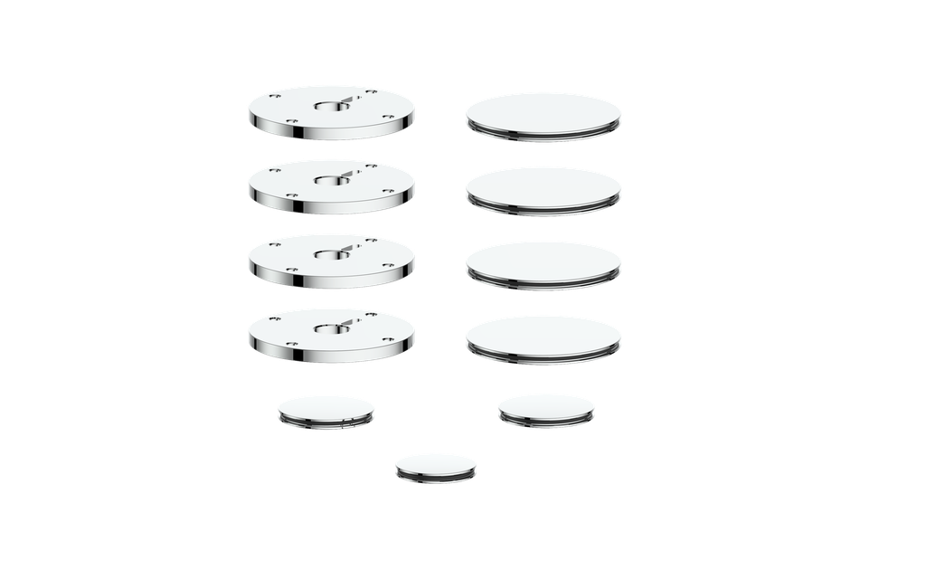 Vogt Mond Accent Pieces for 3/4" Shower Set with Moon Handles CC