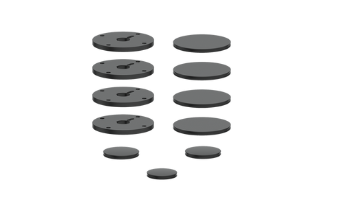 Vogt Mond Accent Pieces for 3/4" Shower Set with Moon Handles CC