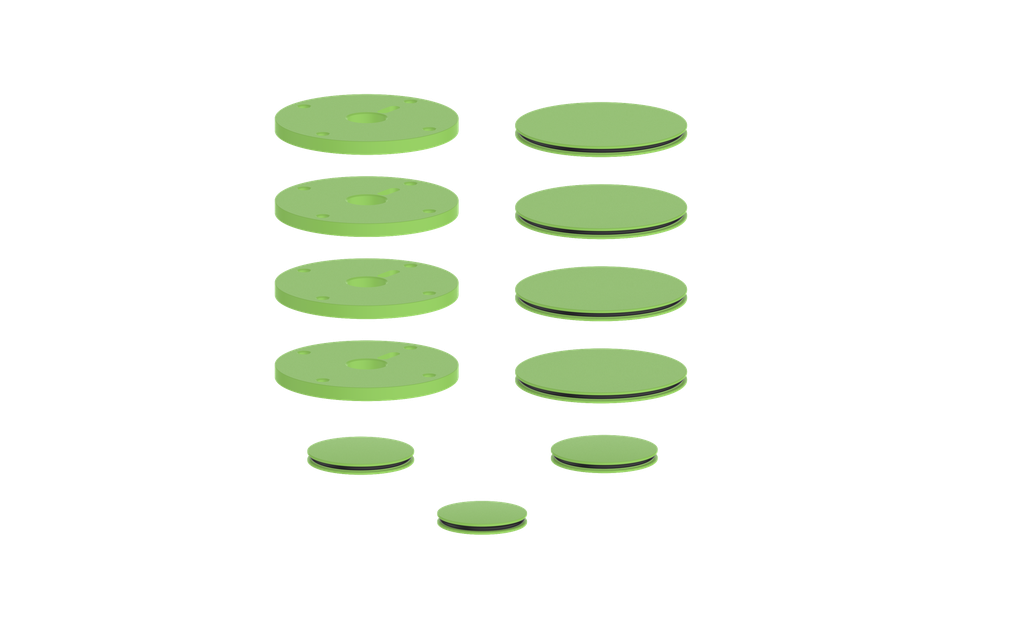 VOGT MOND ACCENT PIECES FOR 3/4" SHOWER SET WITH ROUND HANDLES