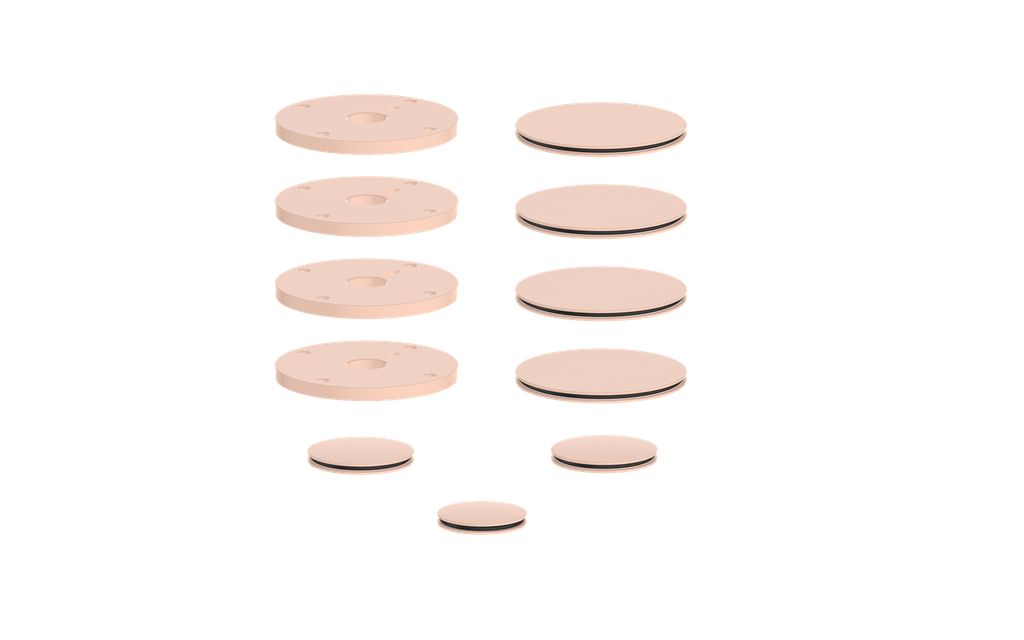 Vogt Mond Accent Pieces for 3/4" Shower Set with Moon Handles CC