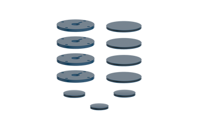 Vogt Mond Accent Pieces for 3/4" Shower Set with Moon Handles CC