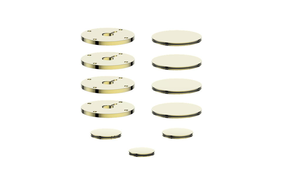 Vogt Mond Accent Pieces for 3/4" Shower Set with Moon Handles CC