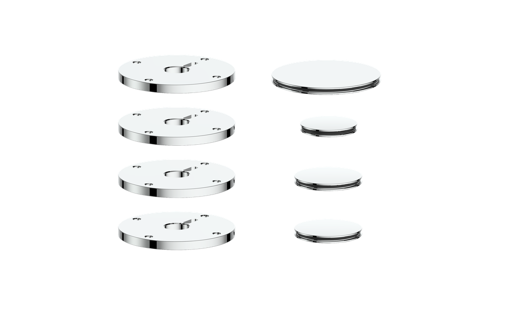 Vogt Mond Accent Pieces for 3/4" Shower Set with Cross/Crescent Handles CC