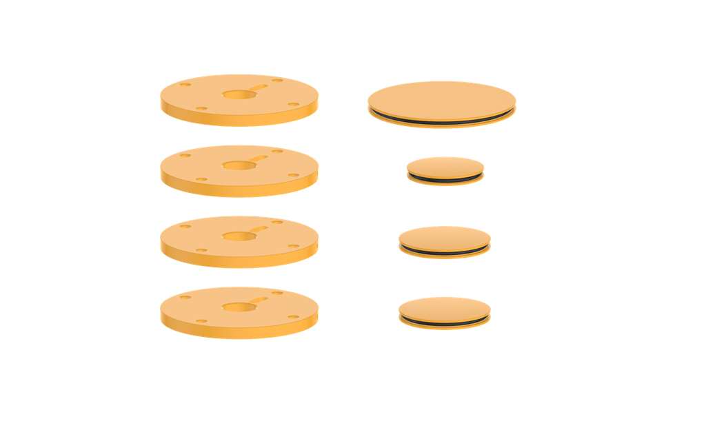 Vogt Mond Accent Pieces for 3/4" Shower Set with Cross/Crescent Handles CC