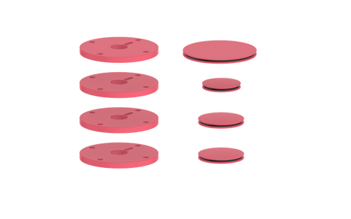 VOGT MOND ACCENT PIECES FOR 3/4" SHOWER SET WITH CROSS/CRESCENT HANDLES