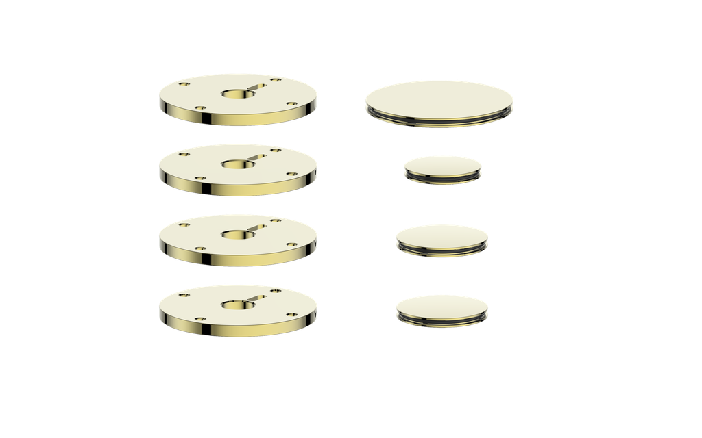 Vogt Mond Accent Pieces for 3/4" Shower Set with Cross/Crescent Handles CC