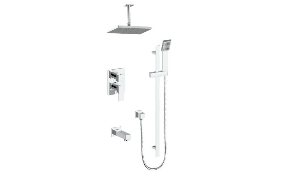 Vogt Kapfenberg 3-Way PB Shower Kit with 6" Ceiling Arm CC