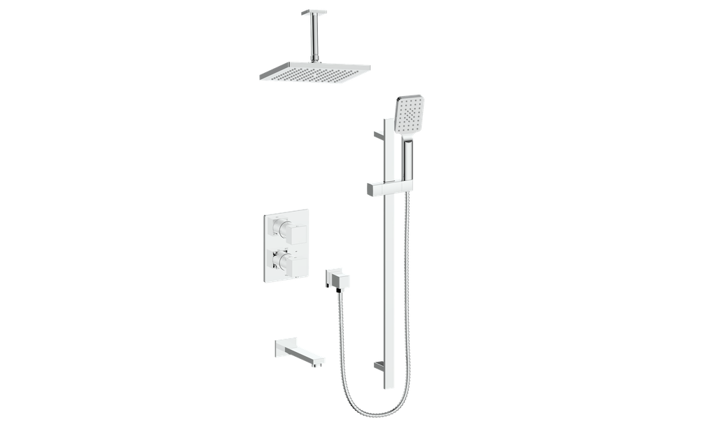 Vogt Kapfenberg 3-Way TH Shower Kit with 6" Ceiling Arm CC