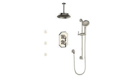 CARINTHIA 3-WAY TH SHOWER KIT WITH BODY JETS AND 6" CEILING ARM