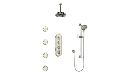 VOGT CARINTHIA 3/4" HIGH-FLOW TH SHOWER KIT WITH BODY JETS AND 6" CEILING ARM