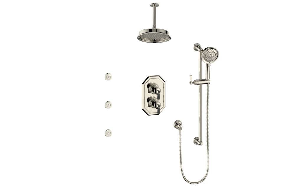 CARINTHIA 3-WAY TH SHOWER KIT WITH BODY JETS AND 6" CEILING ARM
