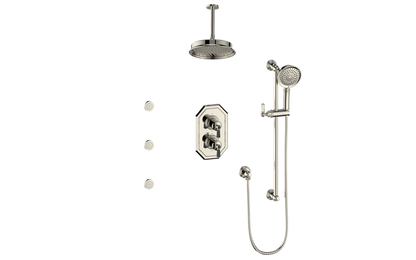 CARINTHIA 3-WAY TH SHOWER KIT WITH BODY JETS AND 6" CEILING ARM