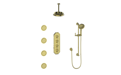 VOGT CARINTHIA 3/4" HIGH-FLOW TH SHOWER KIT WITH BODY JETS AND 6" CEILING ARM
