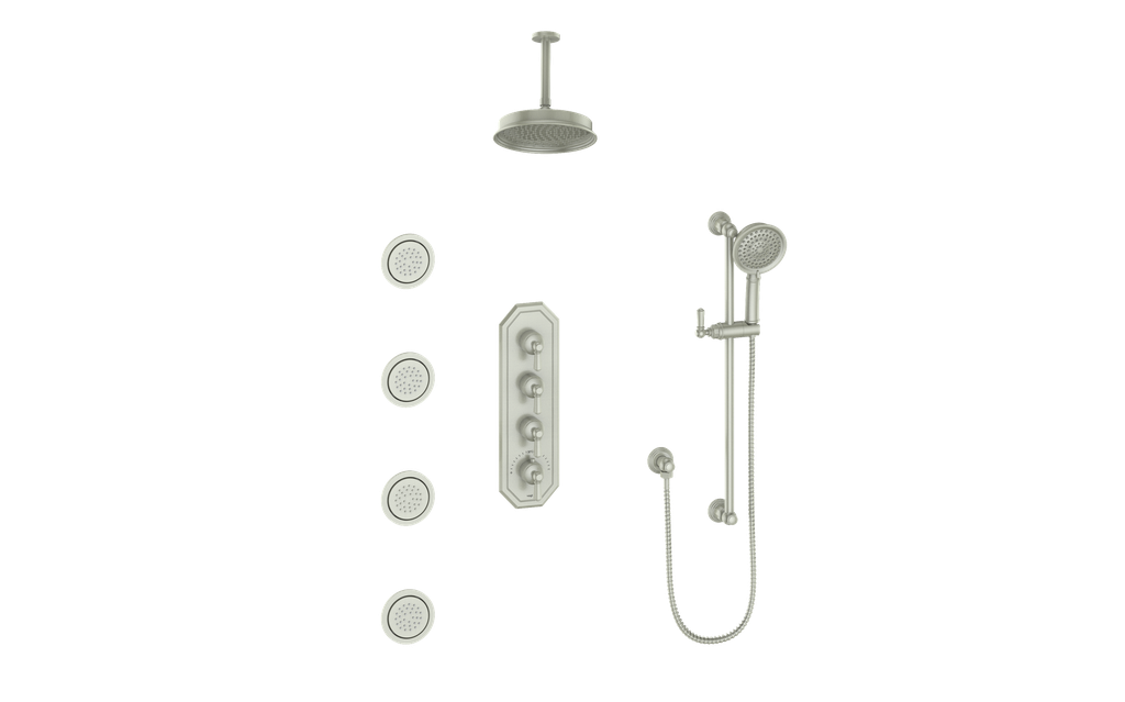 VOGT CARINTHIA 3/4" HIGH-FLOW TH SHOWER KIT WITH BODY JETS AND 6" CEILING ARM
