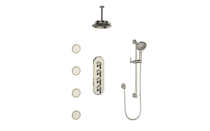 VOGT CARINTHIA 3/4" HIGH-FLOW TH SHOWER KIT WITH BODY JETS AND 6" CEILING ARM