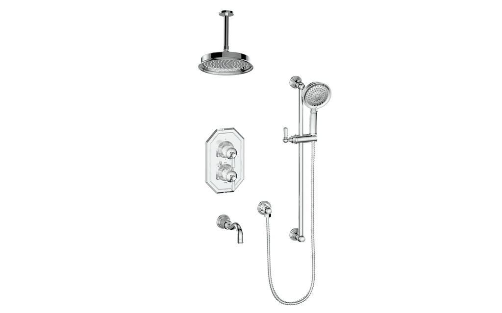 CARINTHIA 3-WAY TH SHOWER KIT WITH 6" CEILING ARM