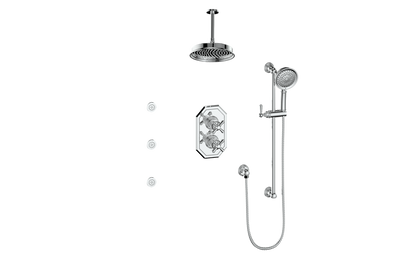 CARINTHIA 3-WAY TH SHOWER KIT WITH BODY JETS AND 6" CEILING ARM