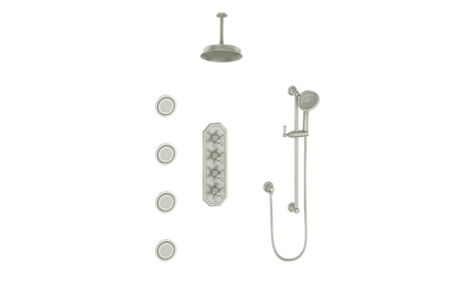 VOGT CARINTHIA 3/4" HIGH-FLOW TH SHOWER KIT WITH BODY JETS AND 6" CEILING ARM