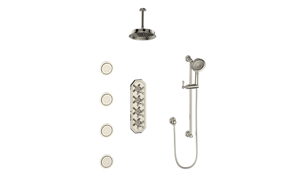 VOGT CARINTHIA 3/4" HIGH-FLOW TH SHOWER KIT WITH BODY JETS AND 6" CEILING ARM