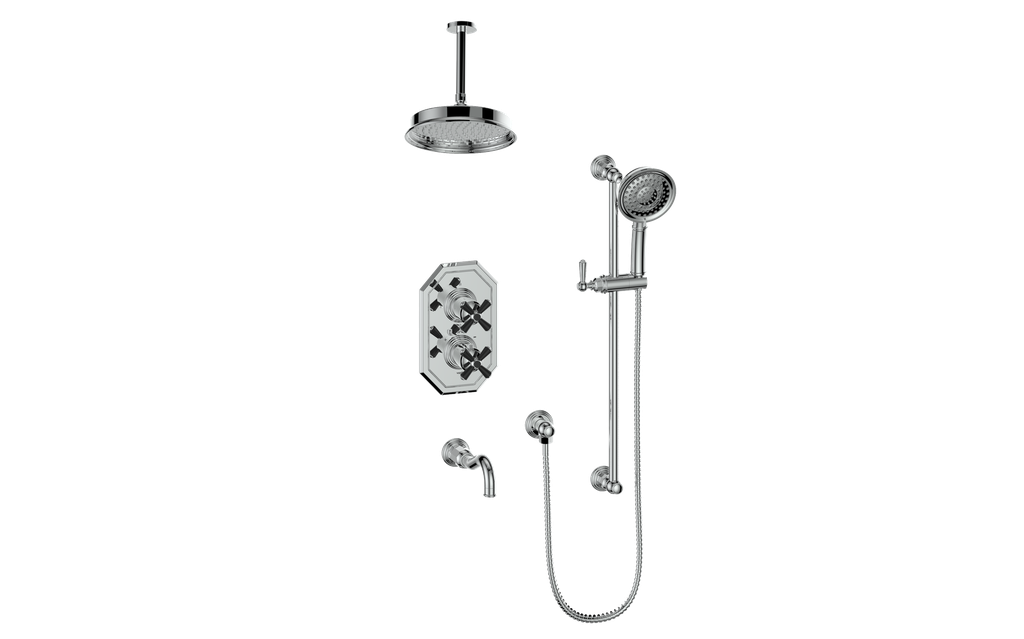 CARINTHIA 3-WAY TH SHOWER KIT WITH 6" CEILING ARM