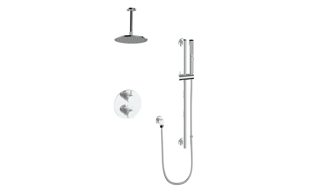 Vogt Drava 2-Way TH Shower Kit with 6" Ceiling Arm CC
