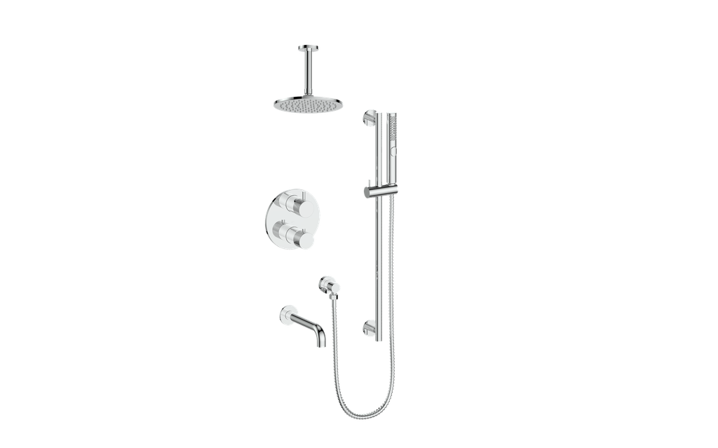 Vogt Drava 3-Way TH Shower Kit with 6" Ceiling Arm CC