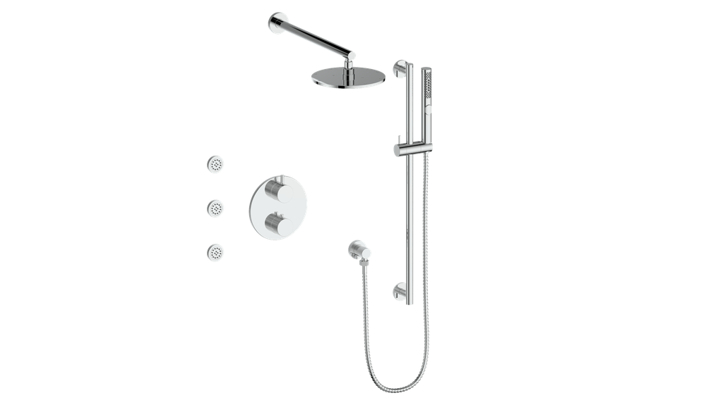 Vogt Drava 3-Way TH Shower Kit with Body Jets CC
