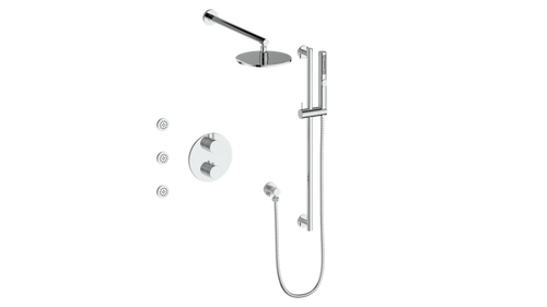 Vogt Drava 3-Way TH Shower Kit with Body Jets CC