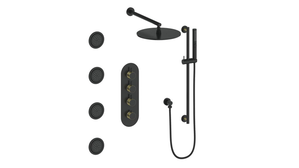 Vogt Drava 3-Way TH Shower Kit with Body Jets CC
